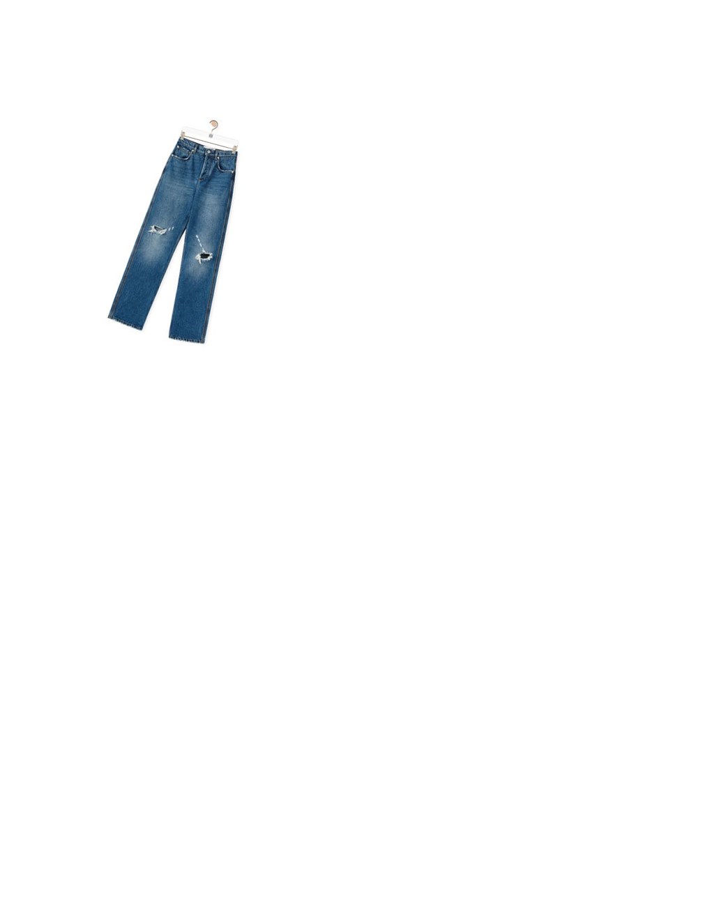 Loewe Distressed jeans in denim Washed Denim | FEUHI-6092