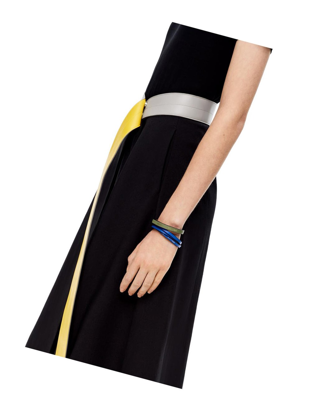 Loewe Double bangle set in classic calfskin Azules | UXTSG-8597