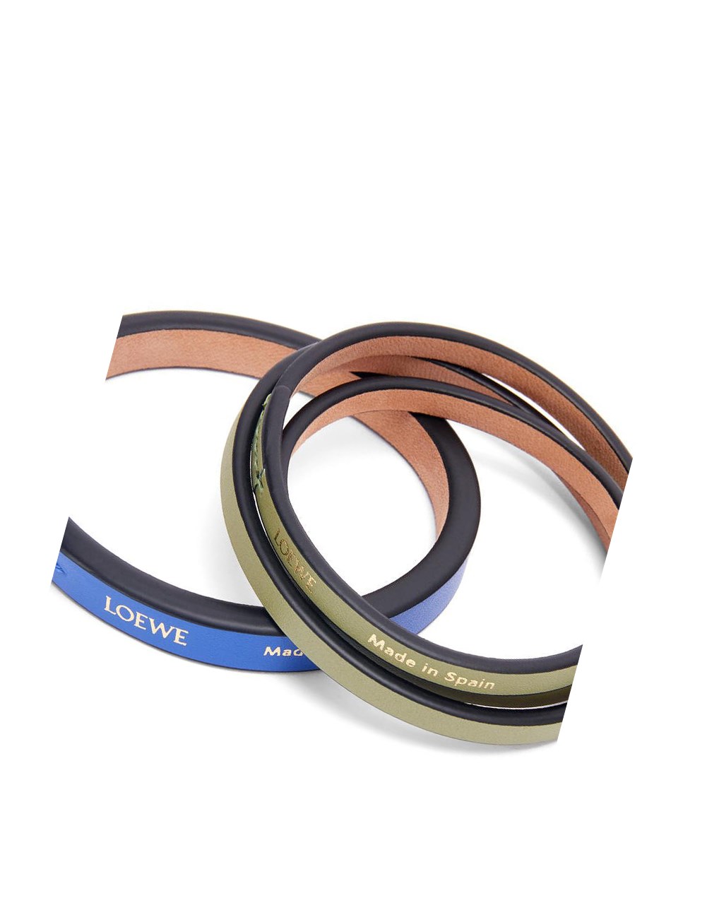 Loewe Double bangle set in classic calfskin Azules | UXTSG-8597