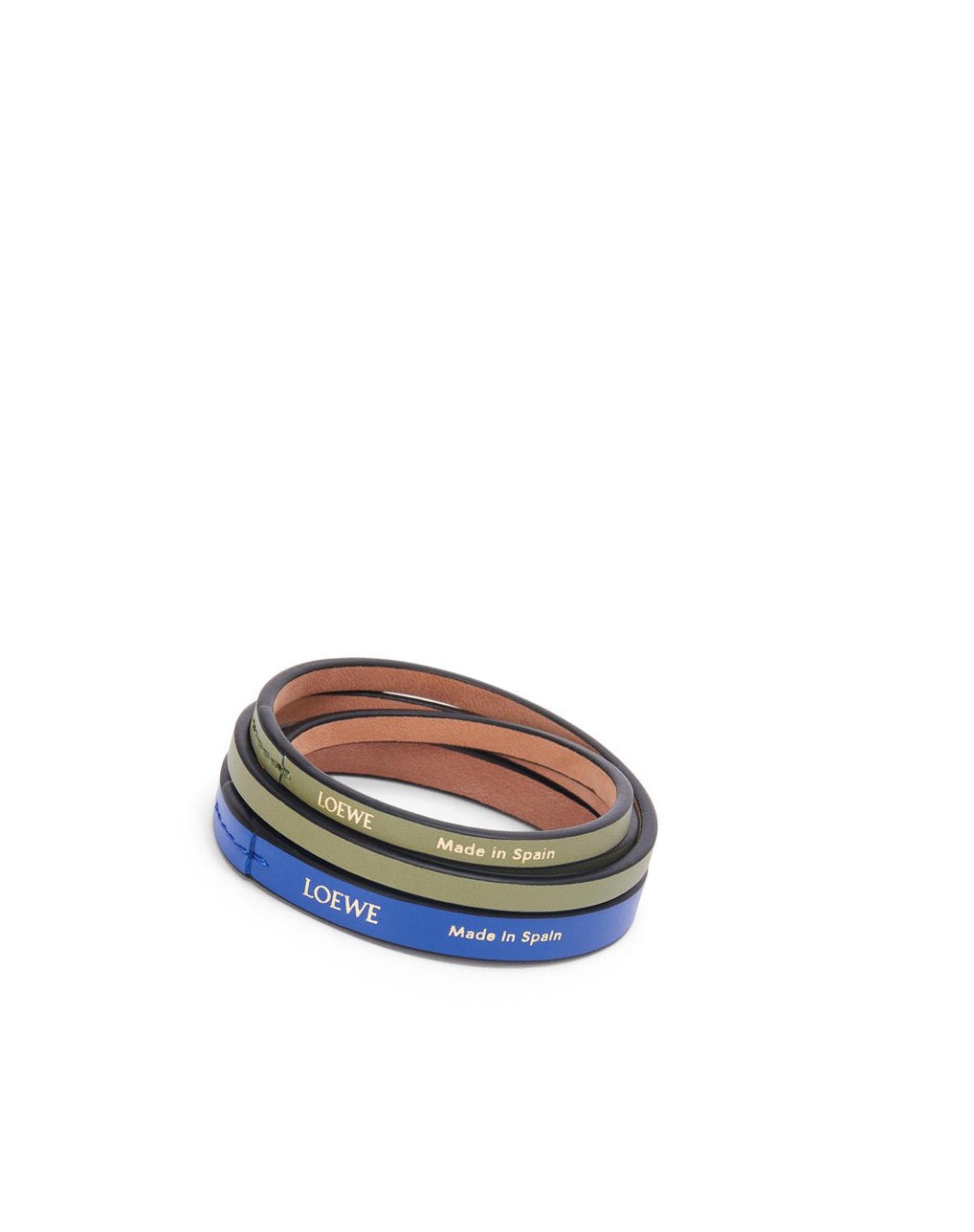 Loewe Double bangle set in classic calfskin Azules | UXTSG-8597