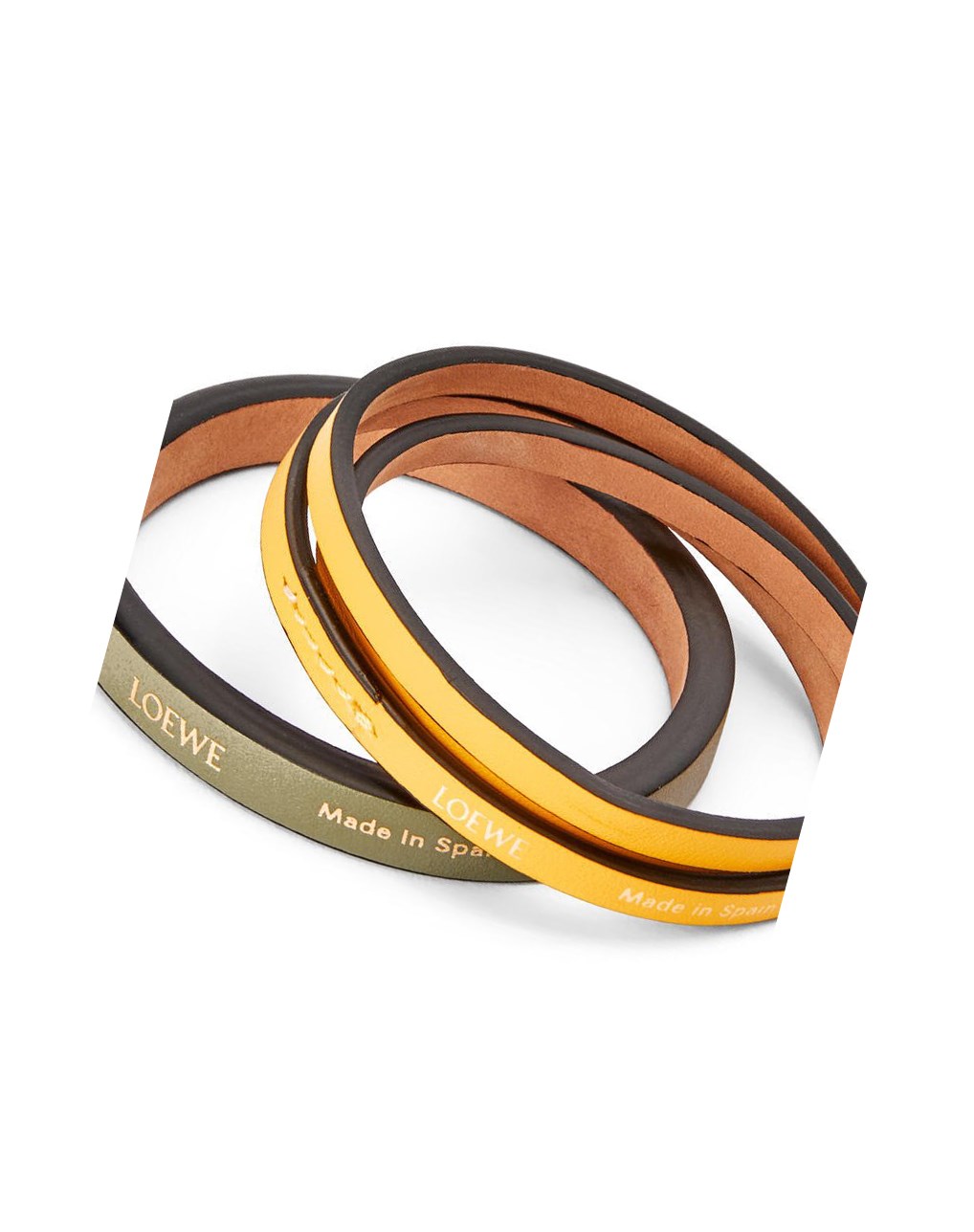 Loewe Double bangle set in classic calfskin Amarillos | VDHQO-4853