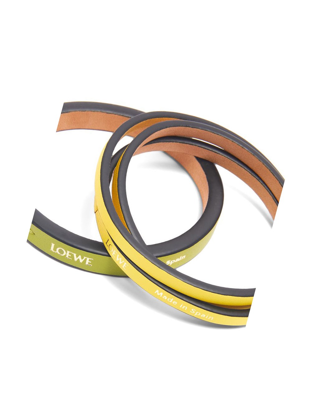 Loewe Double bangle set in classic calfskin Verdes Amarillos | ZEQLO-9328