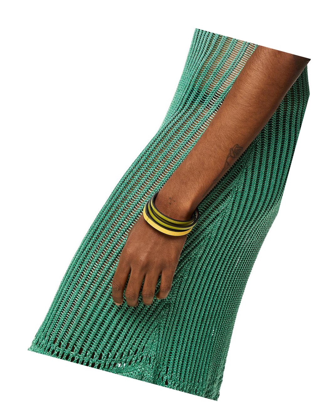 Loewe Double bangle set in classic calfskin Verdes Amarillos | ZEQLO-9328