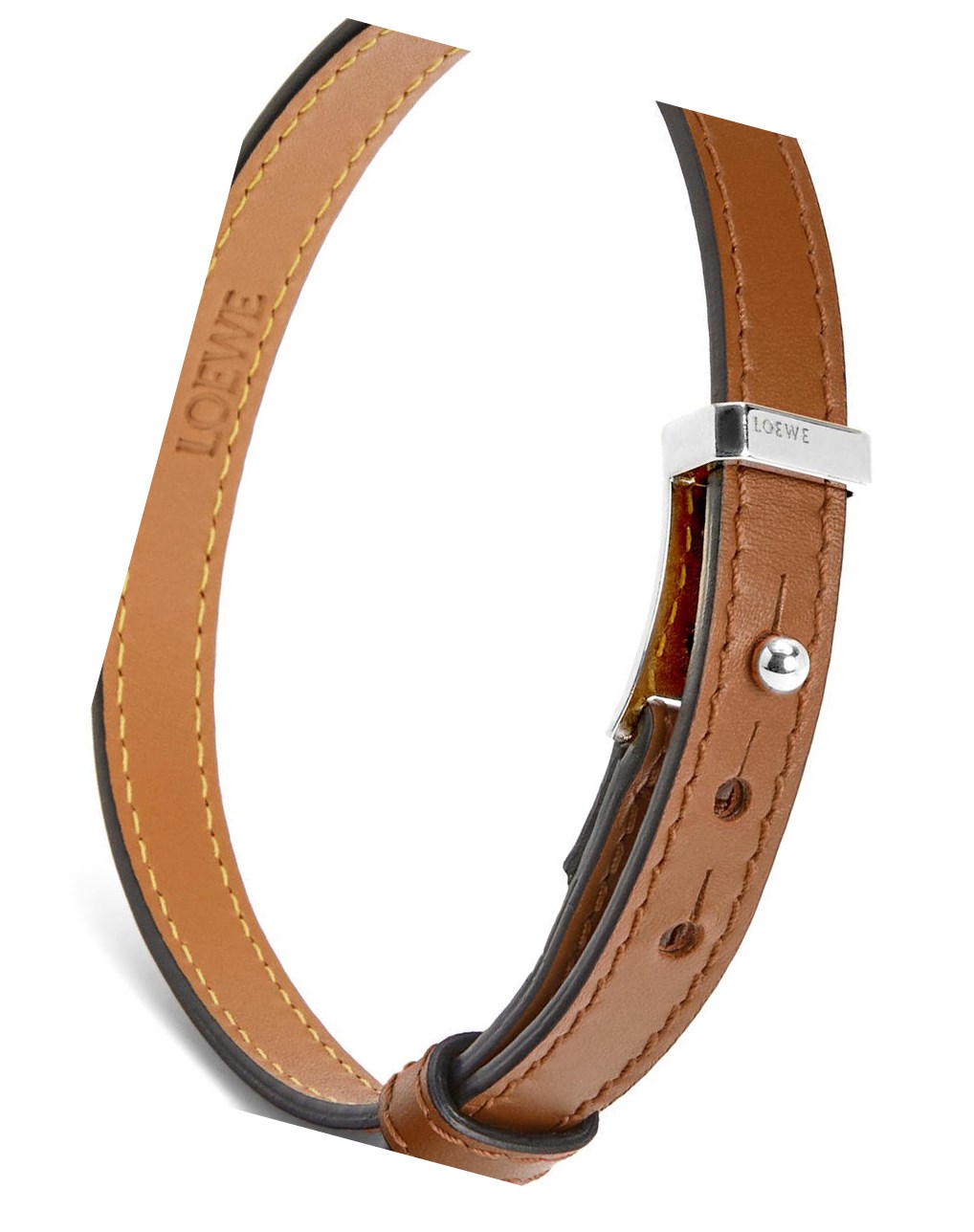 Loewe Double bracelet in calfskin Tan | JMAVL-3925