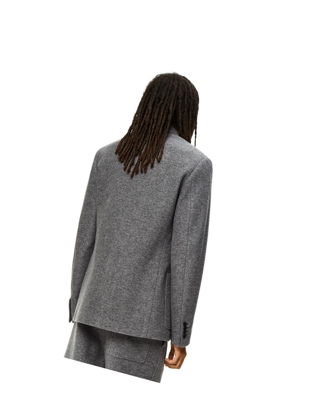 Loewe Double breasted jacket in wool Soft Shark | TNKWQ-1835