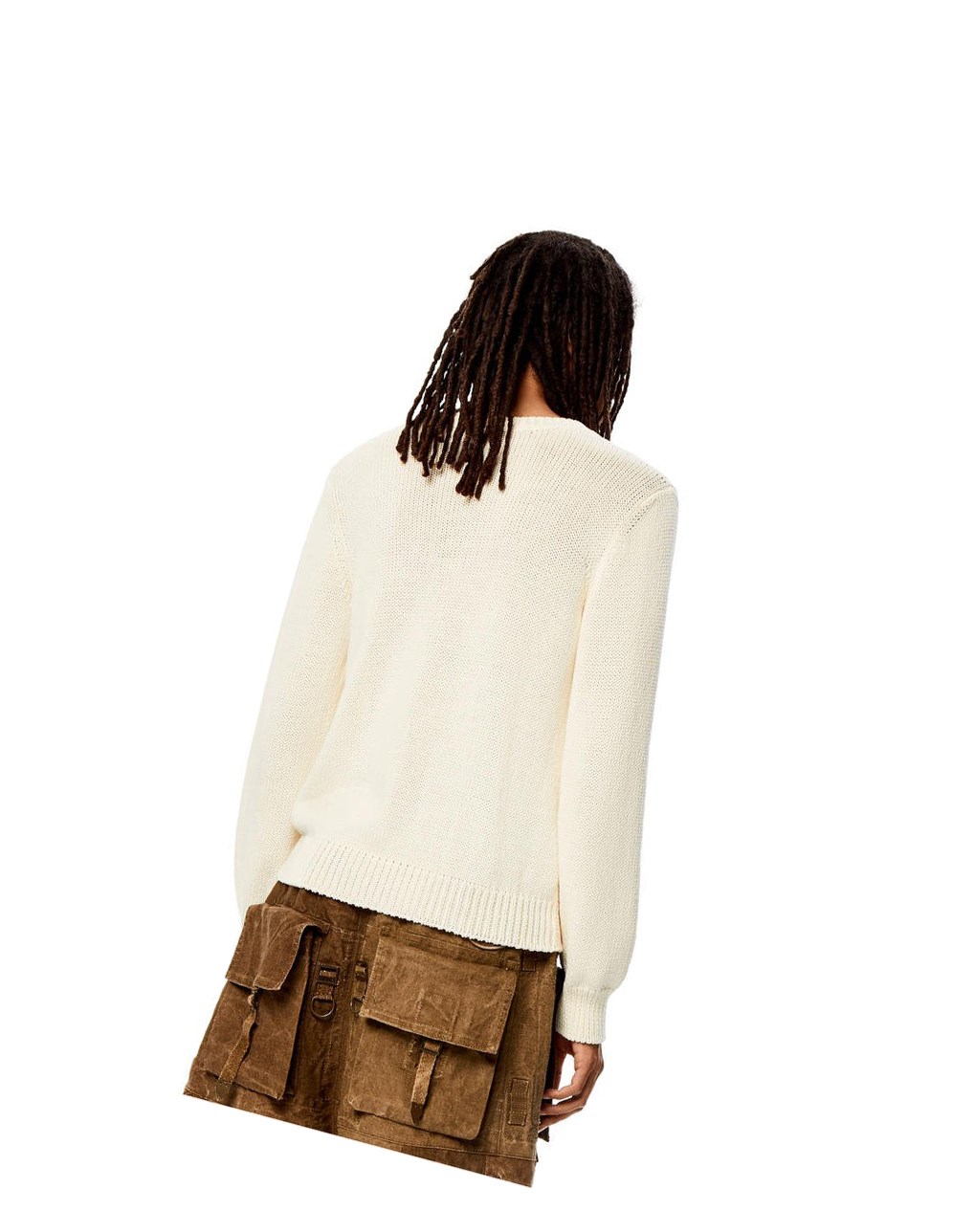 Loewe Double square sweater in organic cotton Blancos Multicolor | STVFM-7601