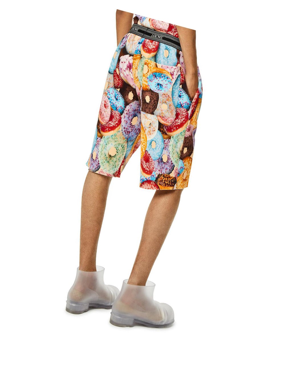 Loewe Doughnuts ribbed shorts in cotton Multicolor | FAJOI-6501