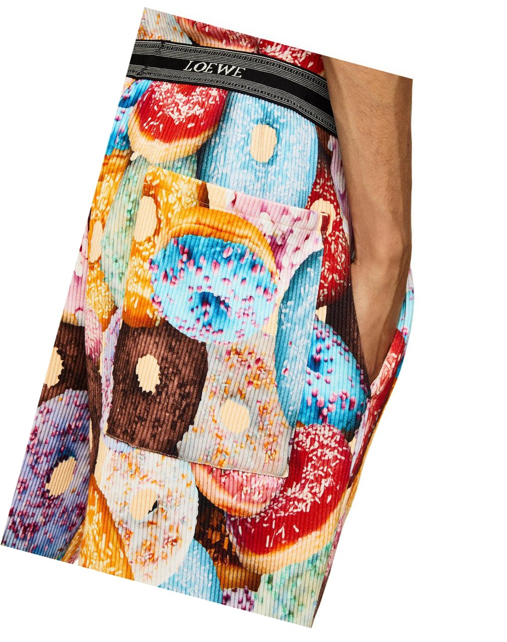 Loewe Doughnuts ribbed shorts in cotton Multicolor | FAJOI-6501