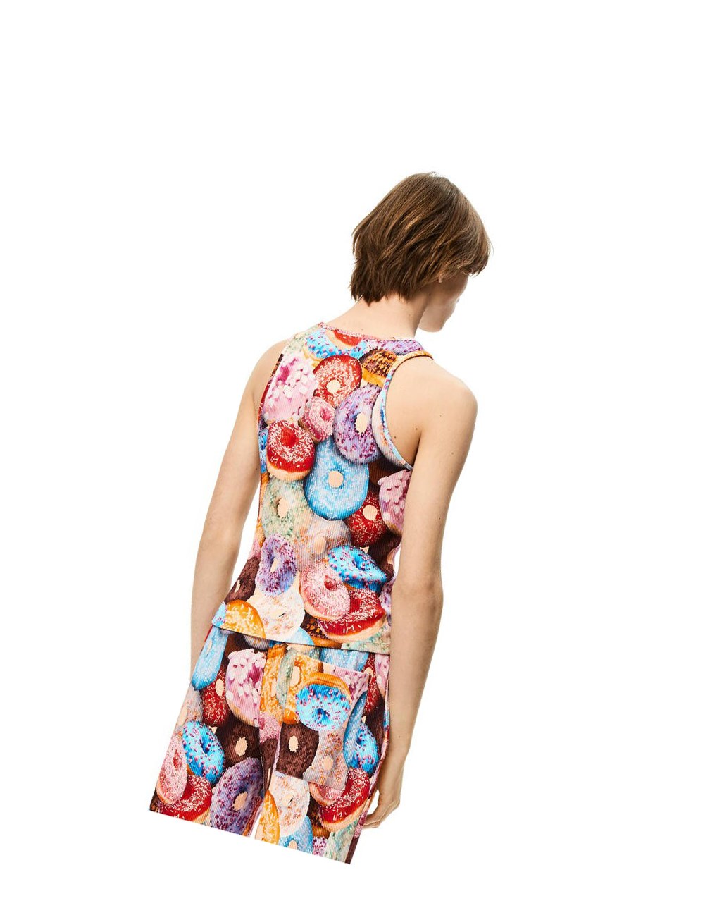 Loewe Doughnuts ribbed tank top in cotton Multicolor | OTYBG-6182
