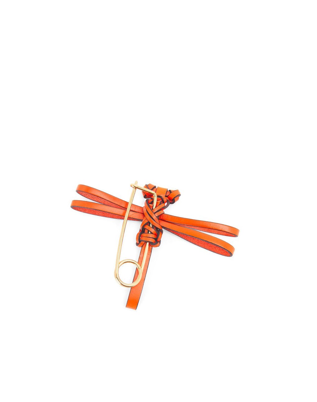 Loewe Dragonfly pin charm in calfskin Naranjas | QJNPC-4578
