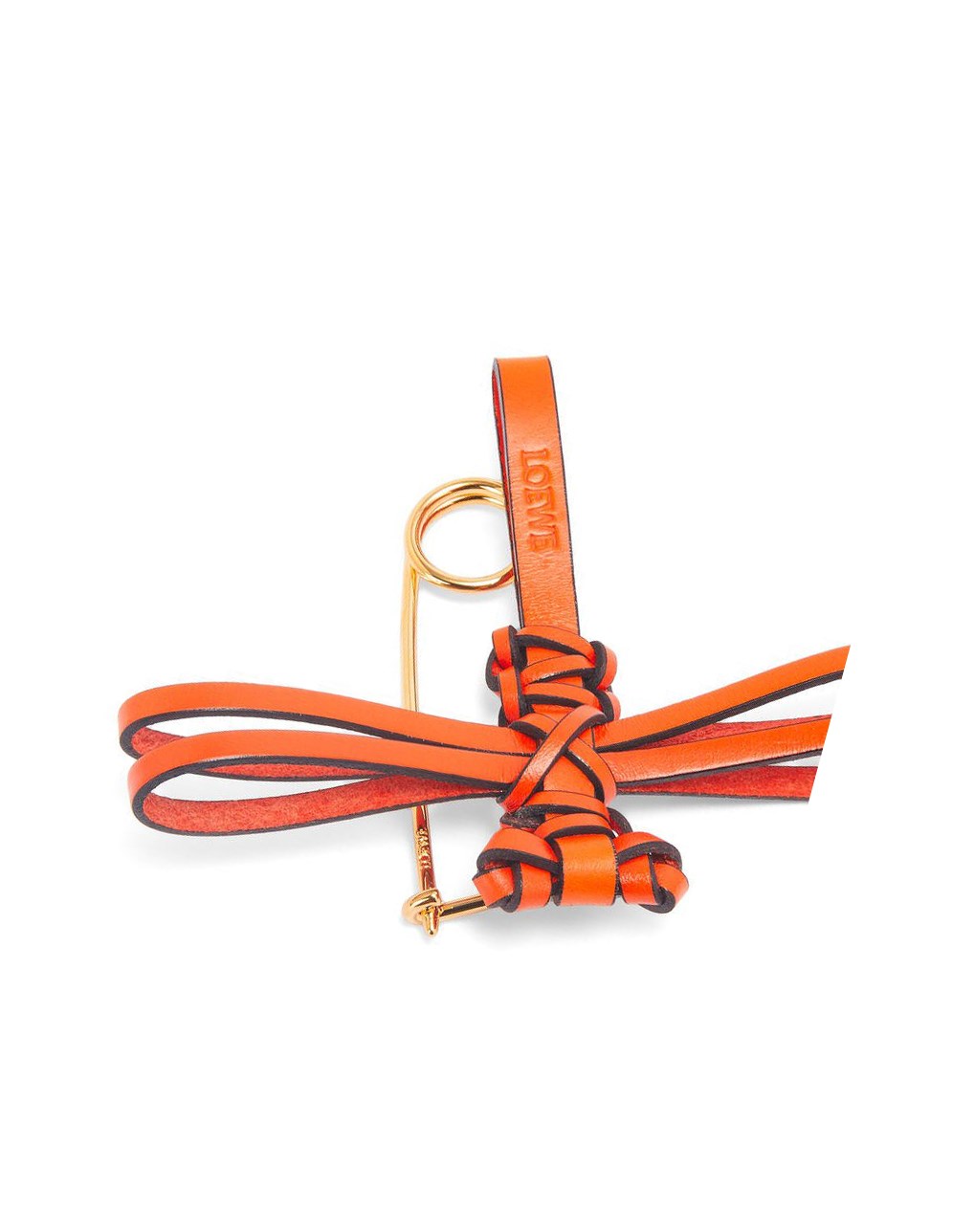 Loewe Dragonfly pin charm in calfskin Naranjas | QJNPC-4578
