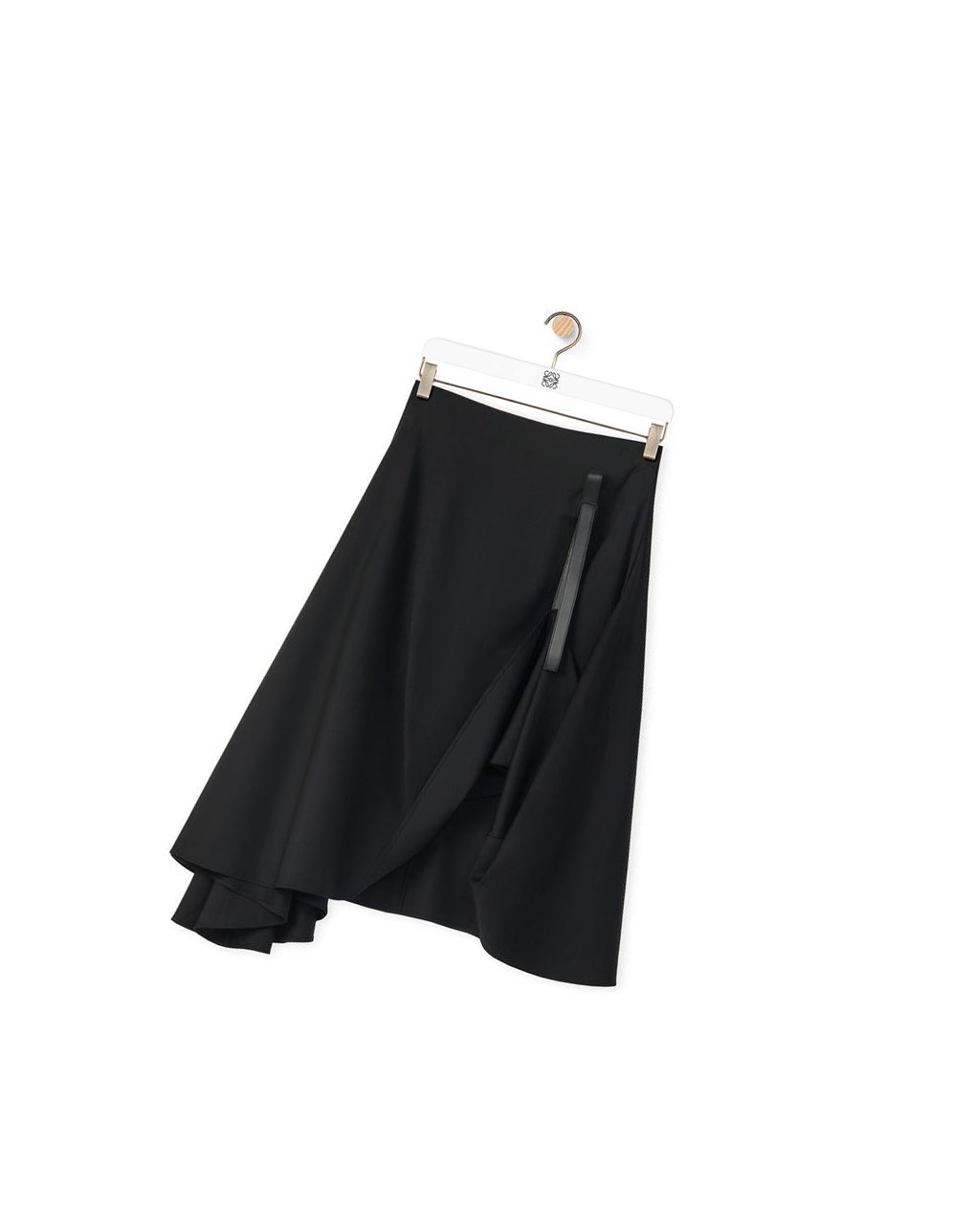 Loewe Draped midi skirt in wool Negros | CMQYV-1742