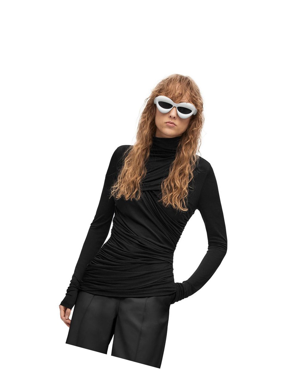 Loewe Draped top in silk Negros | ODNMQ-0182