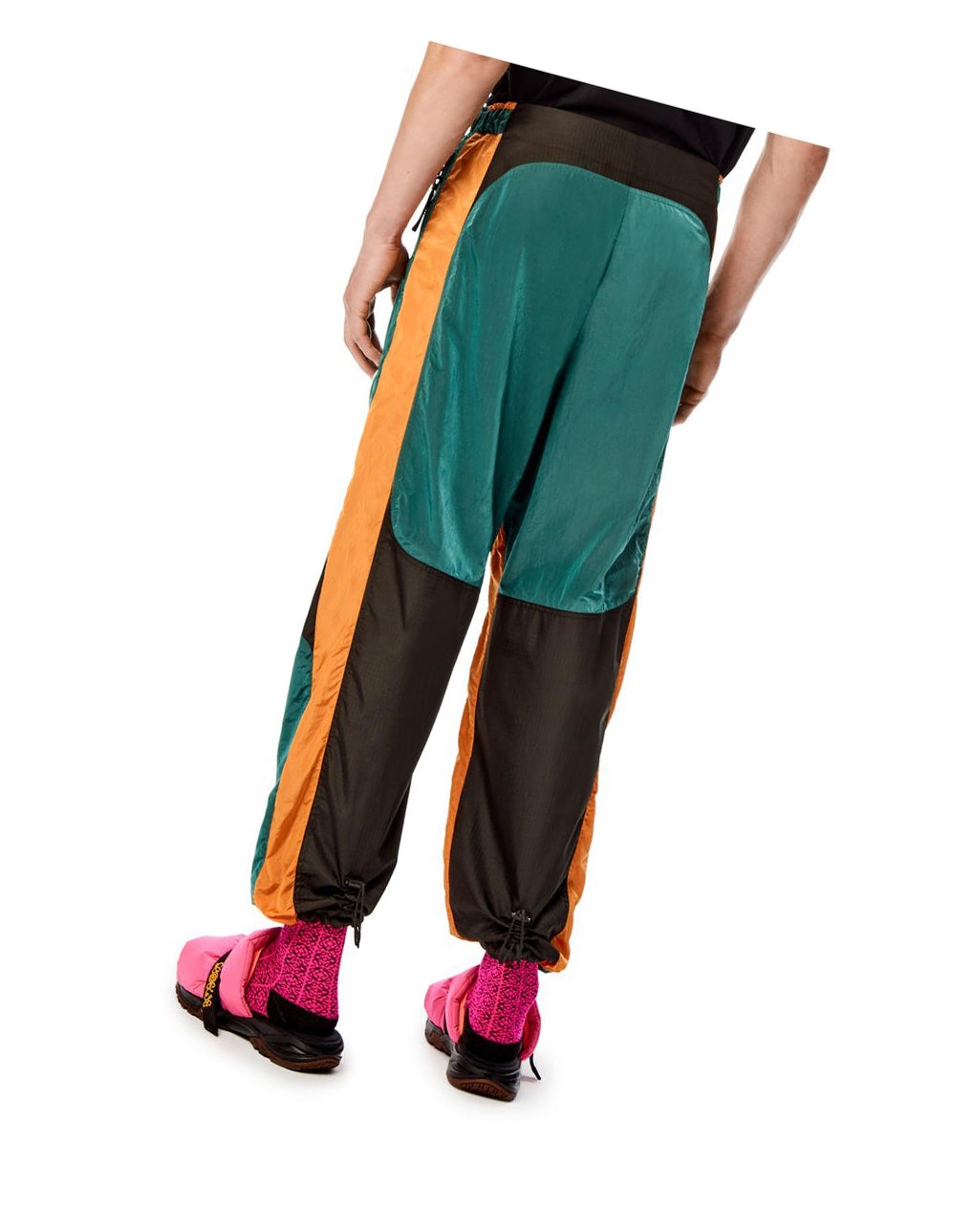 Loewe Drawstring panel trousers Verdes Naranjas | PBNSM-1653