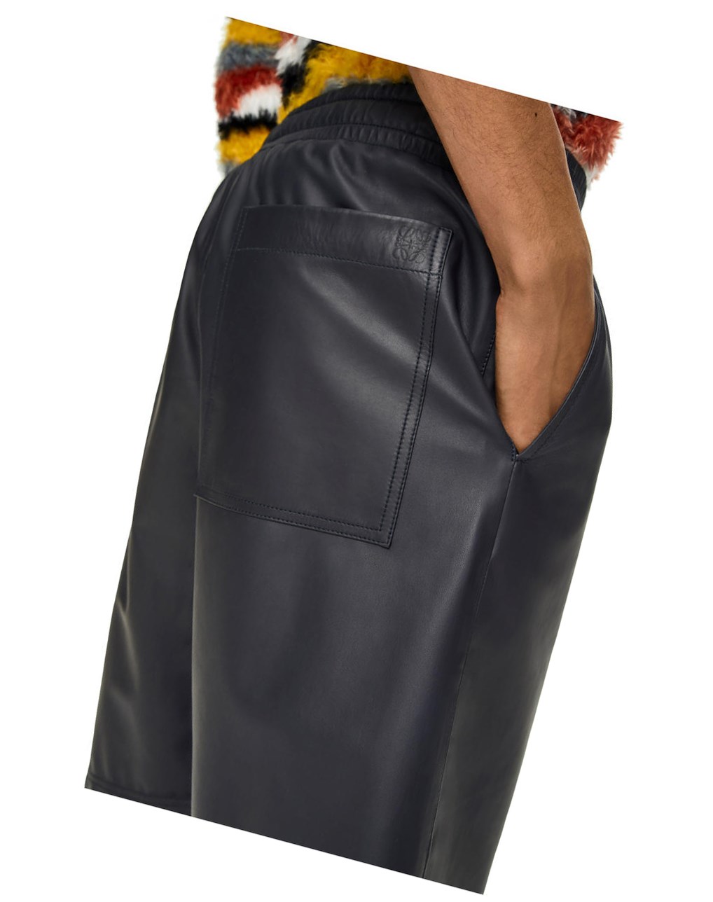 Loewe Drawstring shorts in nappa Azul Marino Azules | VHLZB-5731