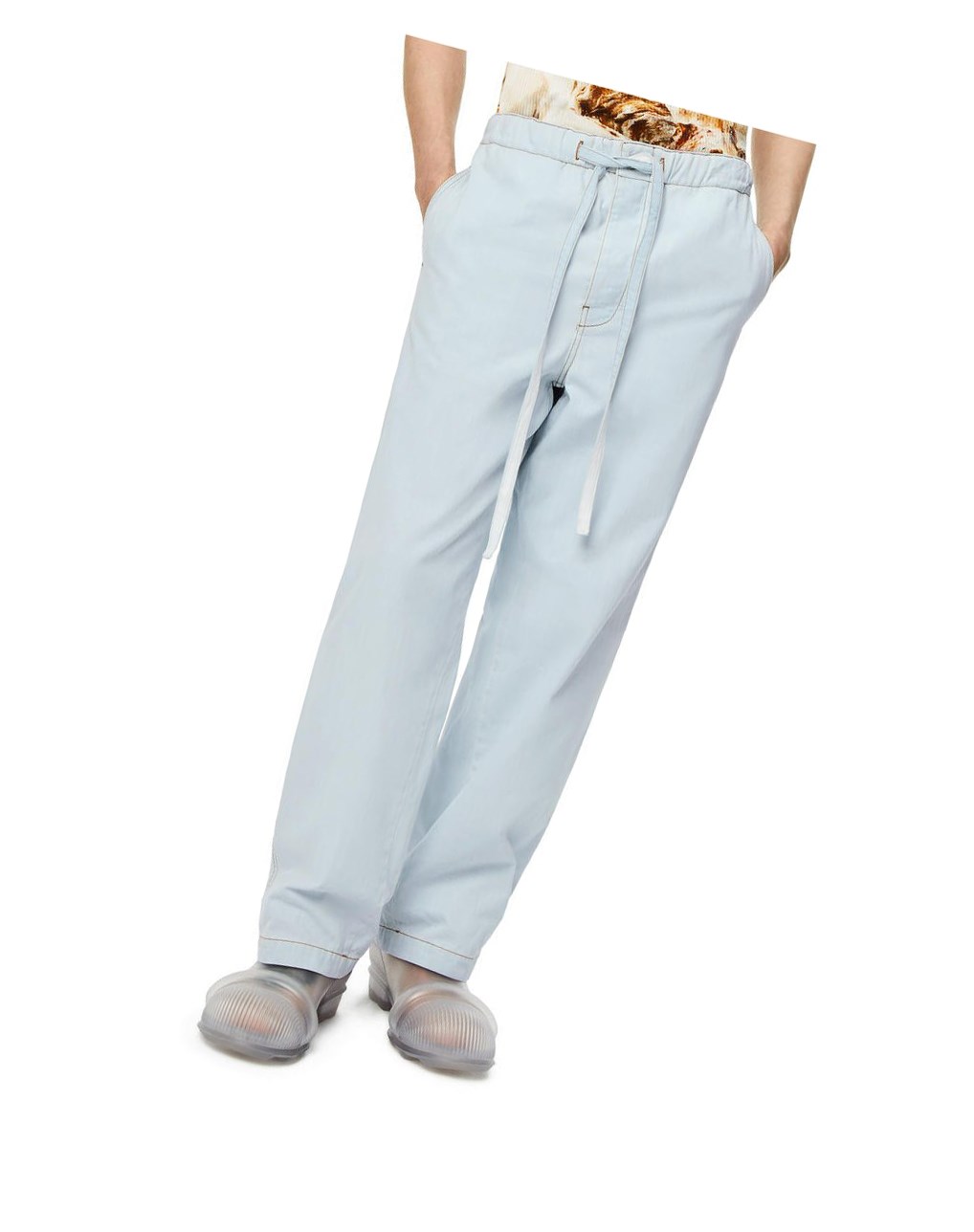 Loewe Drawstring trousers in denim Azules | ELUBJ-1428