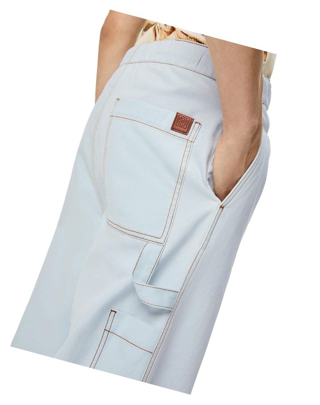 Loewe Drawstring trousers in denim Azules | ELUBJ-1428