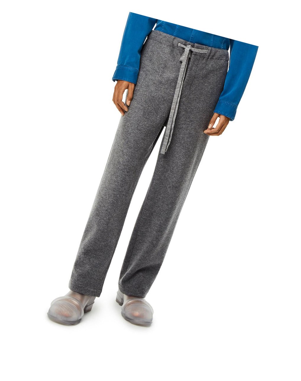 Loewe Drawstring trousers in wool Soft Shark | VSQFE-9328