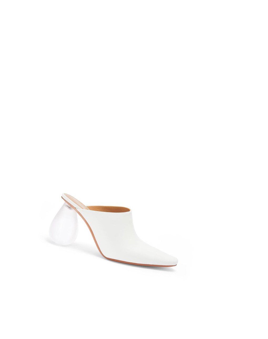 Loewe Drop heel mule in calfskin Blancos | VTEWD-3570