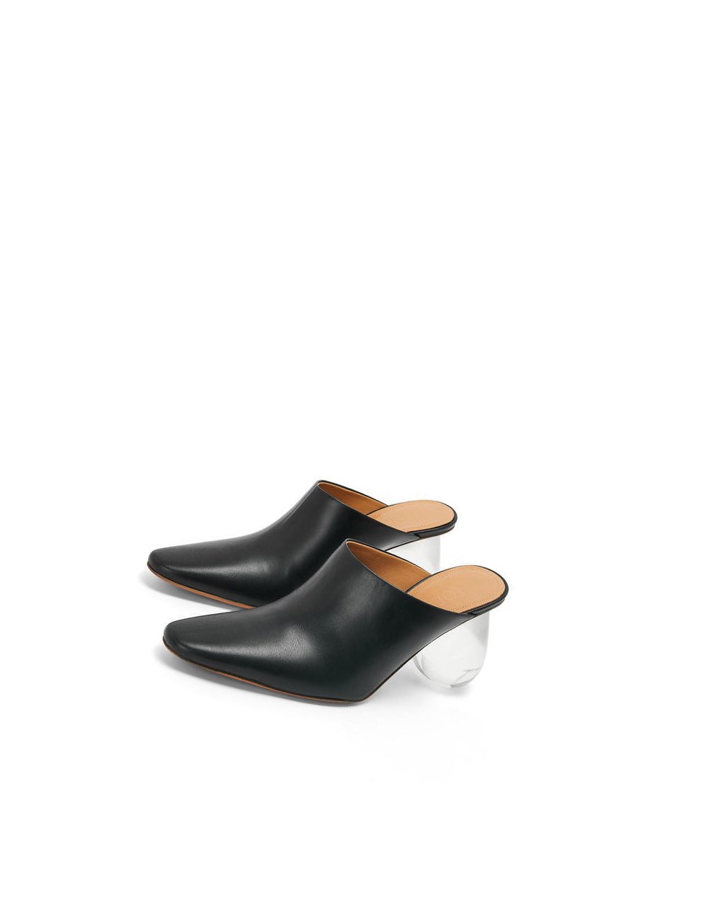 Loewe Drop heel mule in calfskin Negros | ZYCAS-5260