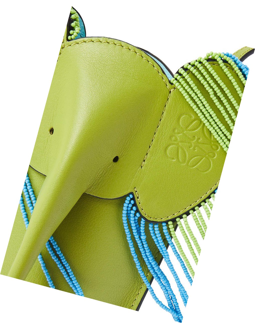 Loewe Elephant Pocket in classic calfskin Verdes | HXMZY-3071