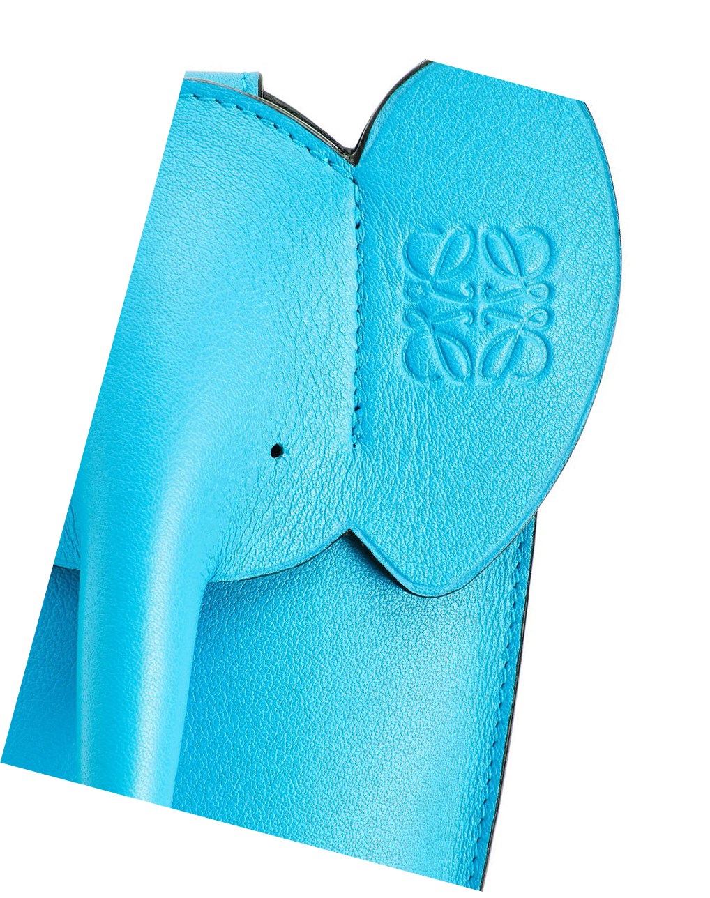 Loewe Elephant Pocket in classic calfskin Cyan | PTZVN-8479