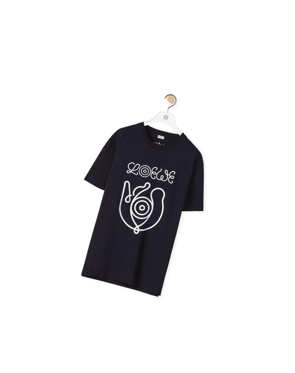 Loewe Embroidered T-shirt in organic cotton Azules | OTJNZ-2460