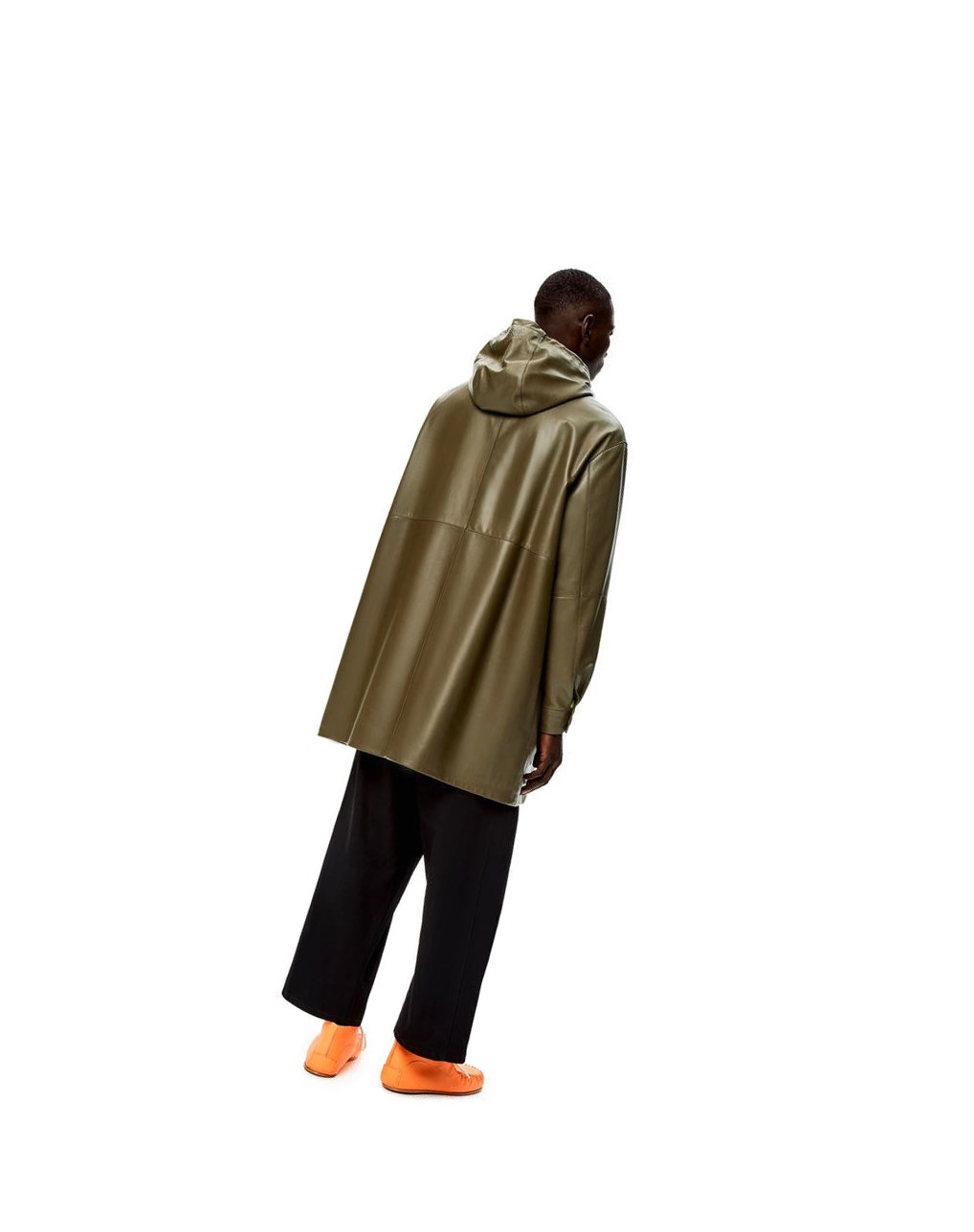 Loewe Encapuchado coat in nappa Kaki Verdes | ZDLUG-1703
