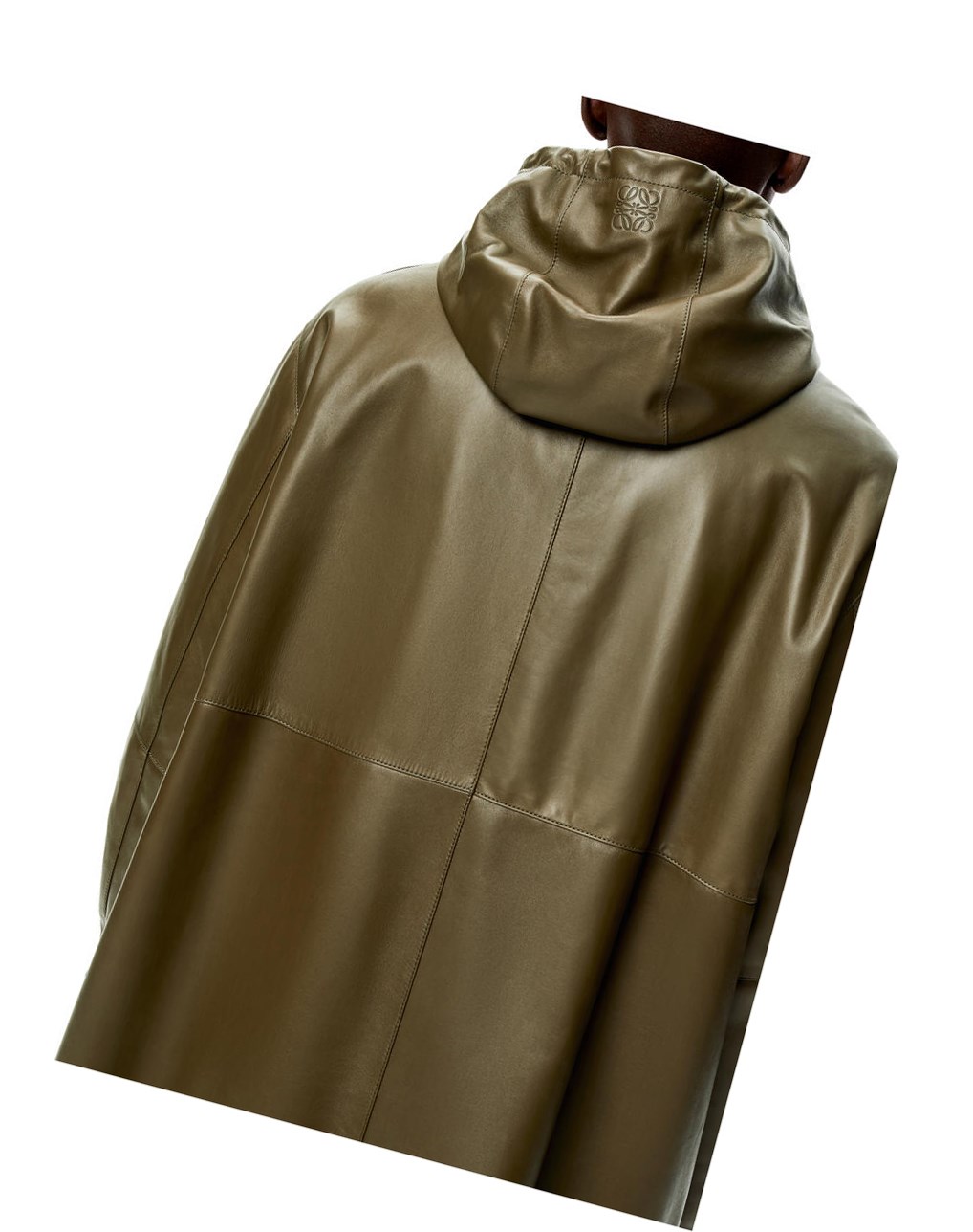 Loewe Encapuchado coat in nappa Kaki Verdes | ZDLUG-1703
