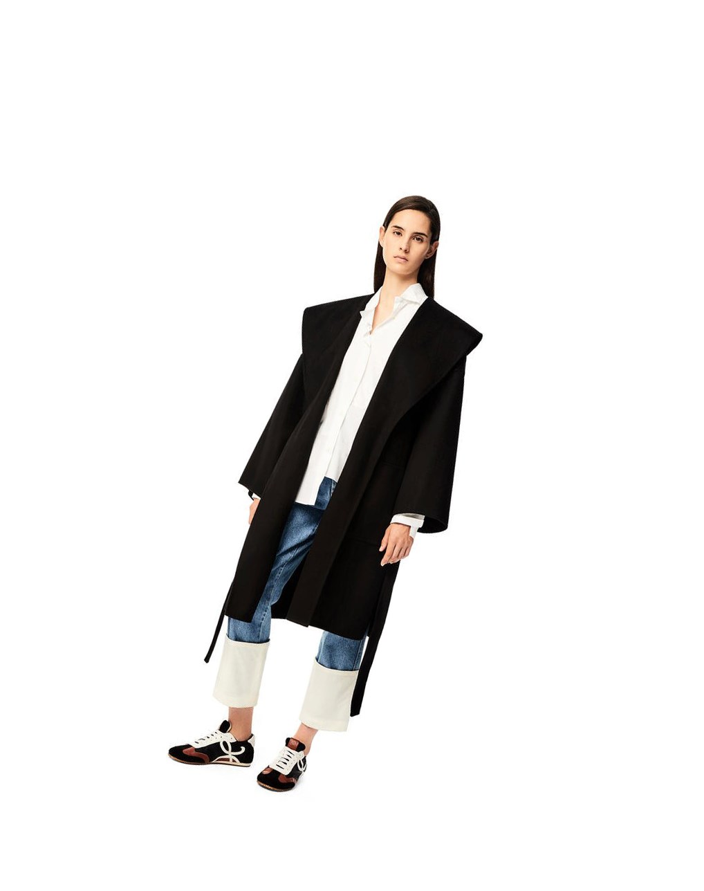 Loewe Encapuchado coat in wool and cashemere Negros | TEQNA-3204