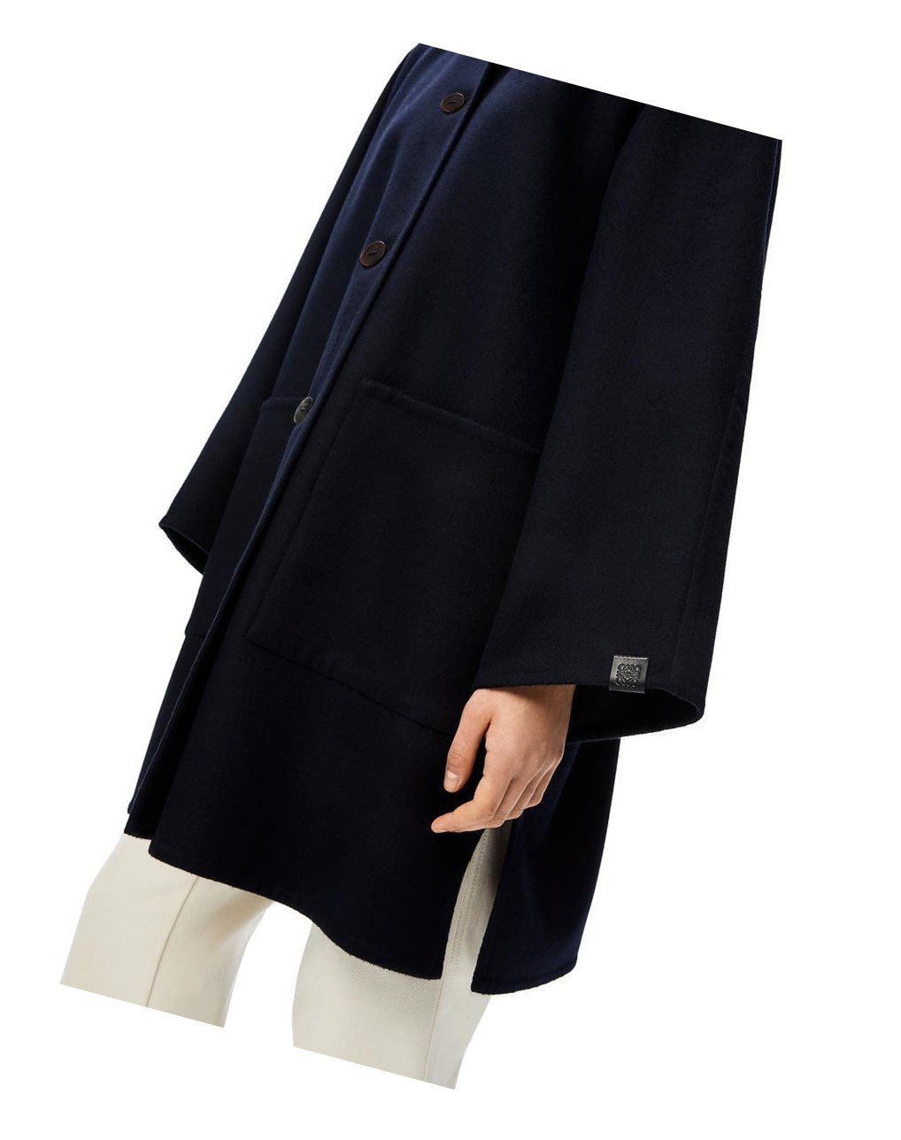 Loewe Encapuchado coat in wool and cashmere Azul Marino Oscuro Azules | MSLDG-3928