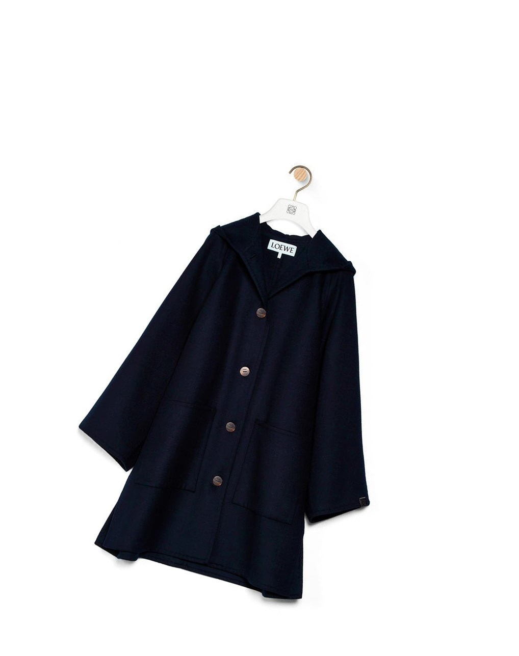 Loewe Encapuchado coat in wool and cashmere Azul Marino Oscuro Azules | MSLDG-3928