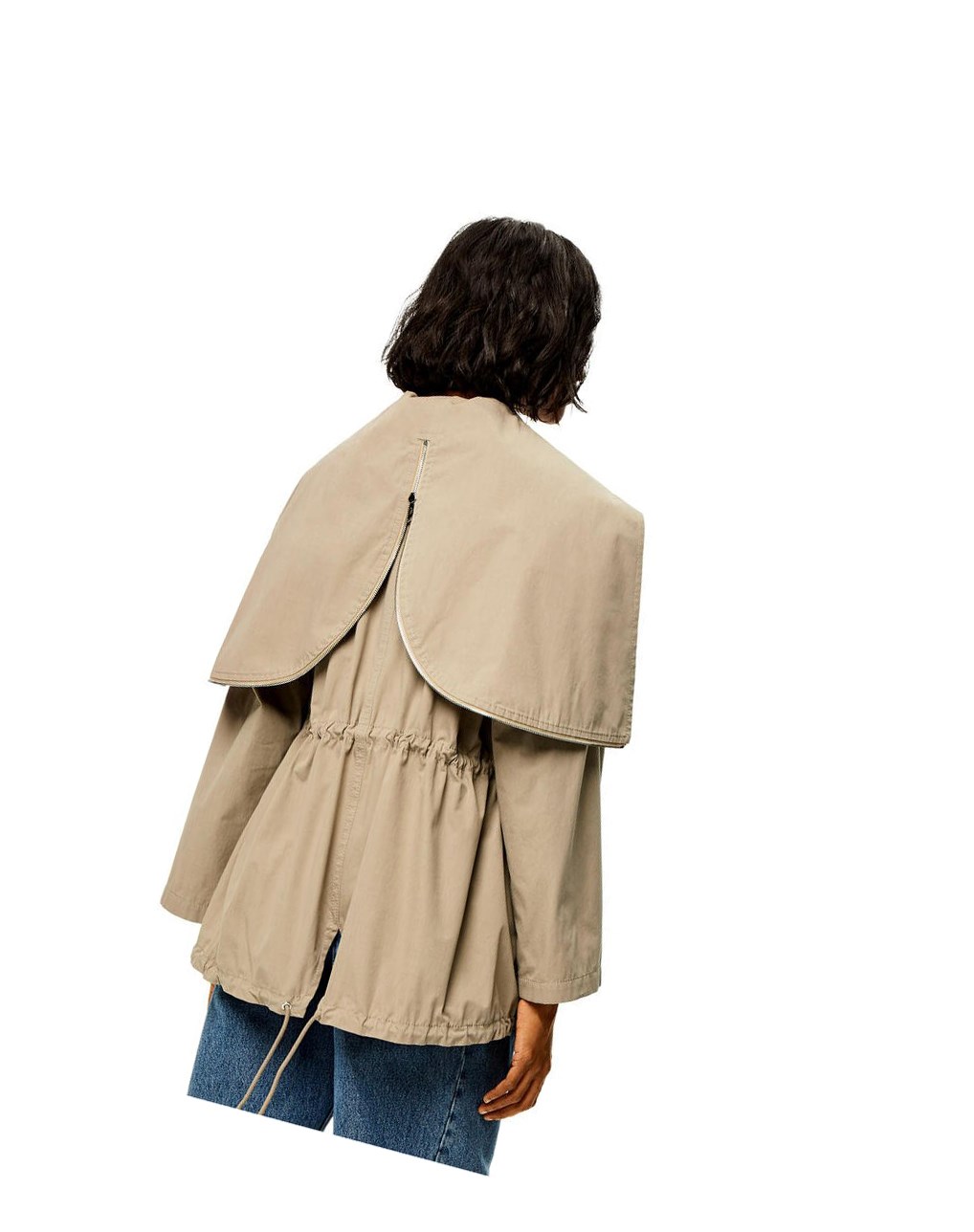 Loewe Encapuchado jacket in cotton Sandstone | LJGHP-0173