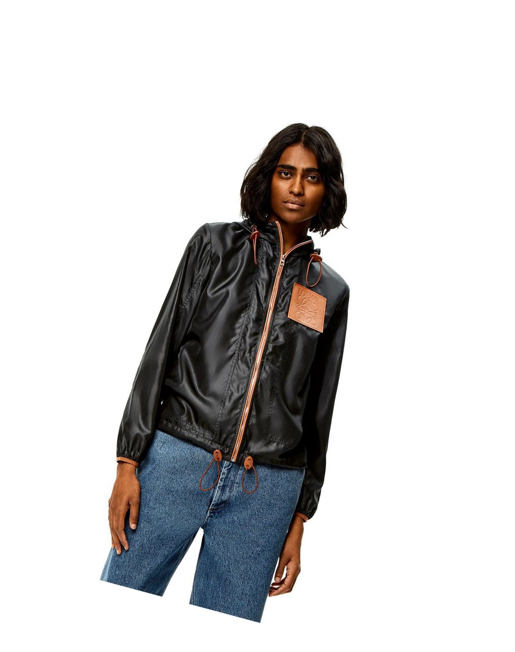 Loewe Encapuchado jacket in ripstop shell Negros | DOMIW-7451