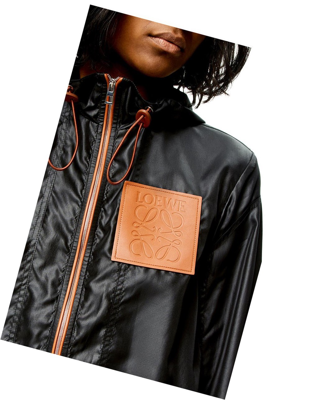 Loewe Encapuchado jacket in ripstop shell Negros | DOMIW-7451