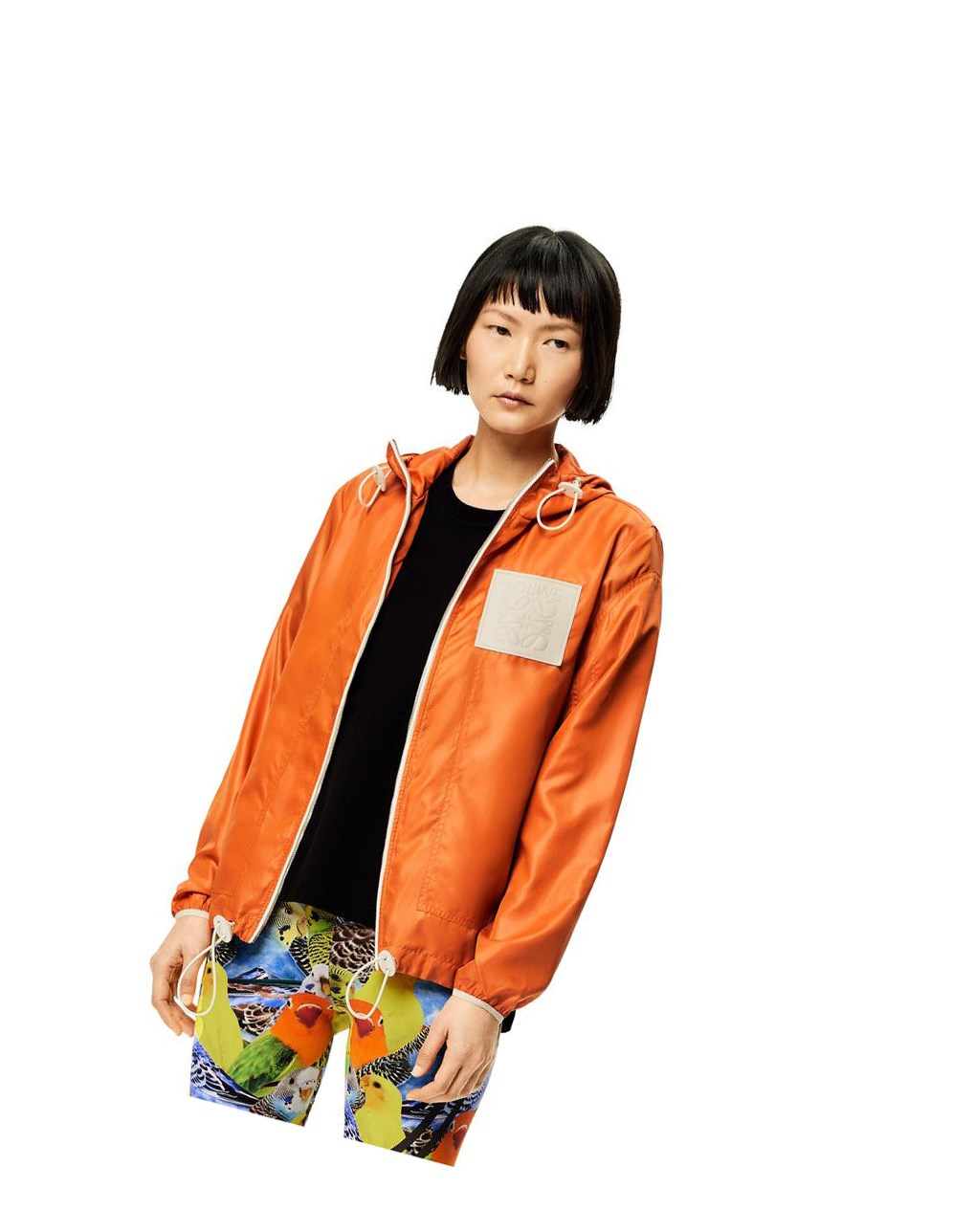 Loewe Encapuchado jacket in ripstop shell Naranjas | UVSRO-9381