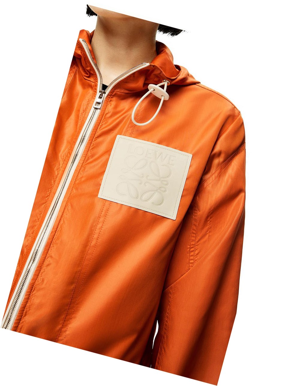 Loewe Encapuchado jacket in ripstop shell Naranjas | UVSRO-9381