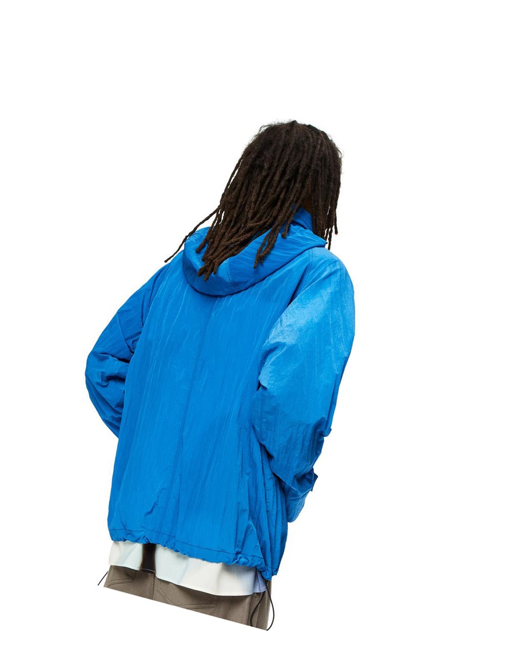 Loewe Encapuchado parka in textured nylon Azules Azules | GMYJQ-8296