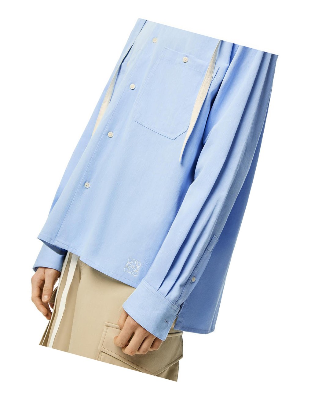Loewe Encapuchado shirt in cotton Azules | ZAIJL-6125