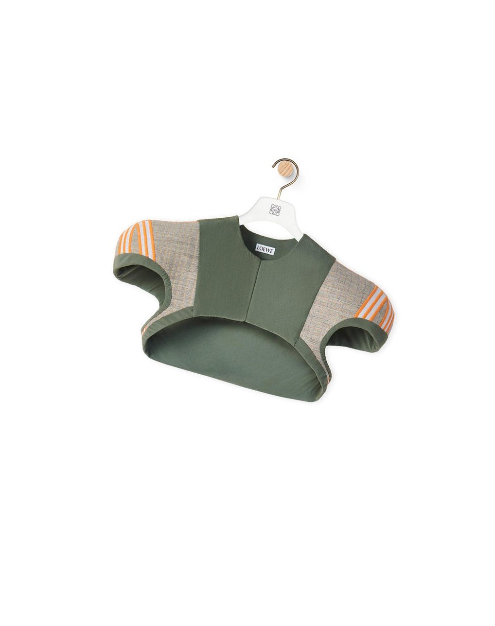 Loewe Epaulette top in cotton, wool and silk Kaki Verdes | IYNMX-0547
