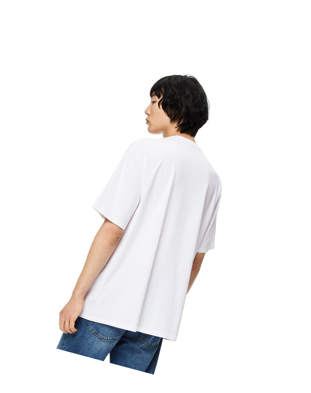 Loewe Face print crystal T-shirt in cotton Blancos | IQBTK-0248