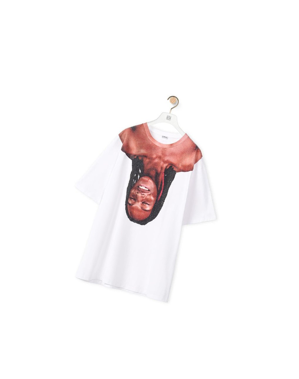 Loewe Face print crystal T-shirt in cotton Blancos | WISFK-0152
