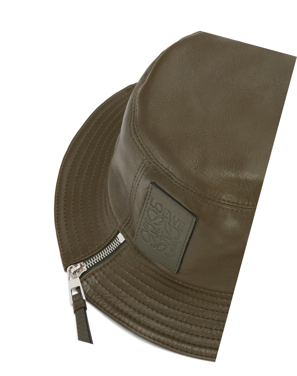 Loewe Fisherman hat in nappa calfskin Kaki Verdes | JFTLA-6425