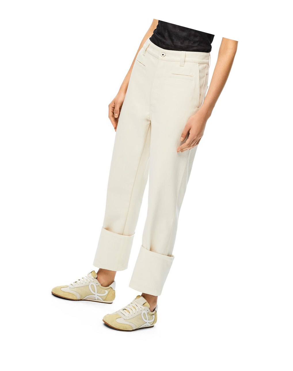 Loewe Fisherman jeans in denim Ivory | YZAUI-0481