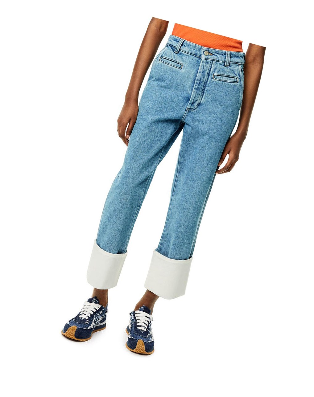 Loewe Fisherman jeans in stone washed denim Azules | EFJVP-1297