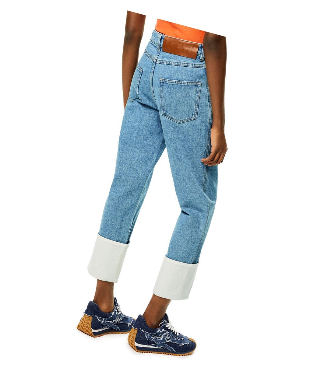 Loewe Fisherman jeans in stone washed denim Azules | EFJVP-1297