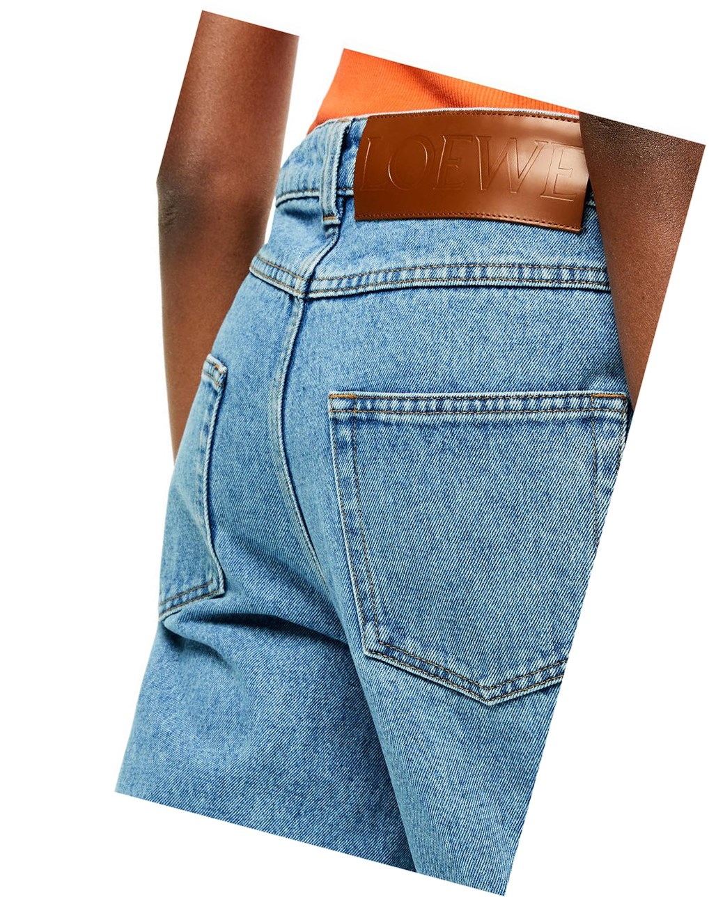 Loewe Fisherman jeans in stone washed denim Azules | EFJVP-1297