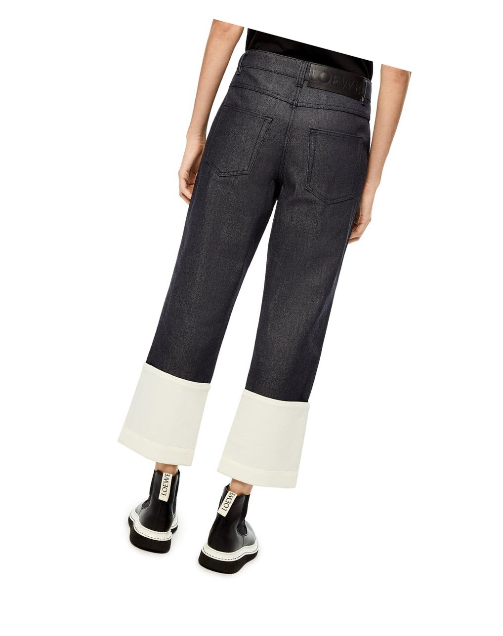 Loewe Fisherman jeans in stone washed denim Azul Marino Azules | HMNXI-2147
