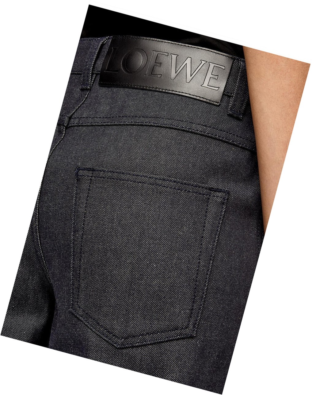 Loewe Fisherman jeans in stone washed denim Azul Marino Azules | HMNXI-2147