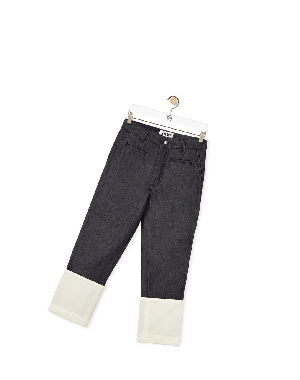 Loewe Fisherman jeans in stone washed denim Azul Marino Azules | HMNXI-2147